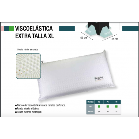 ALMOHADA VISCOELASTICA EXTRA TALLA