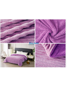 MANTAS BORREGO RAYADA MORADO