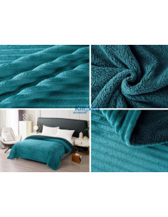 MANTAS BORREGO RAYADA VERDE