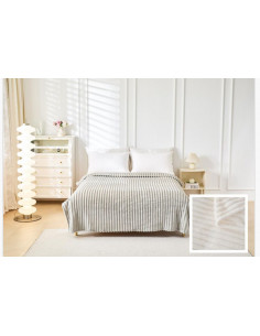 MANTA CORALINA RAYADA GRIS