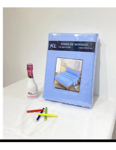 FUNDA NORDICA LISA AZUL 2