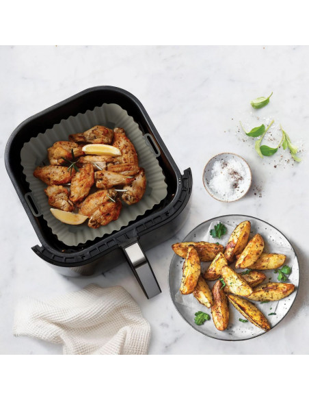 BASE SILICONA AIR FRYER CUAD.22CM QUTTIN
