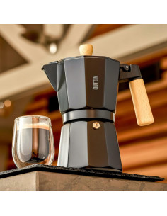 CAFETERA CON MANGO MADERA QUTTIN 2