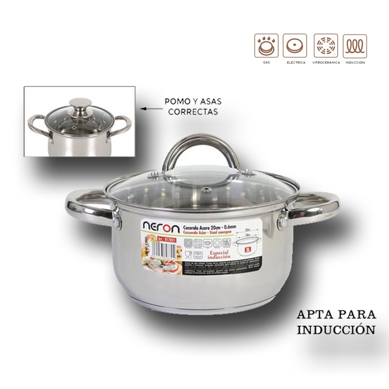 CACEROLA ACERO INOXIDABLE