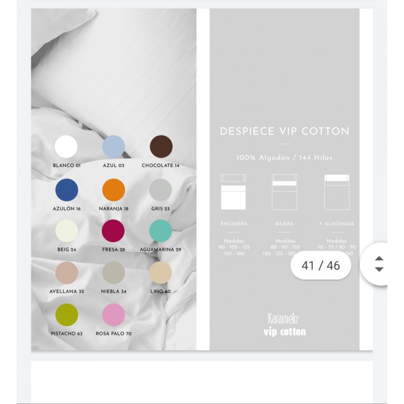 SABANA ENCIMERA 100% ALGODÓN